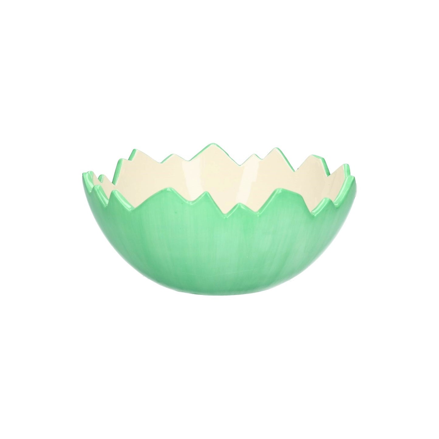 Eierschalen gezackt grün 13,5x 6 cm