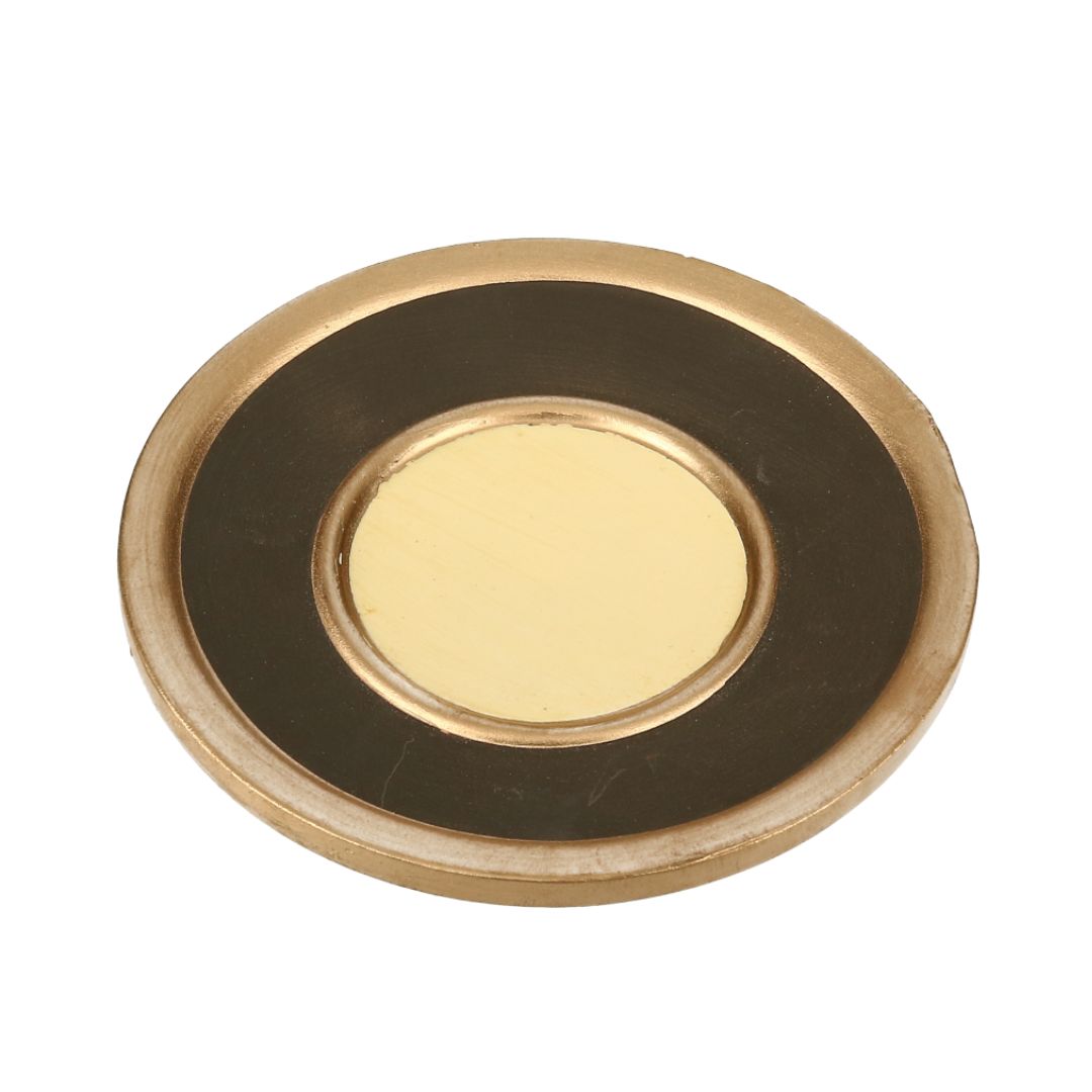 Keramik Teller braun/creme 9,5 cm