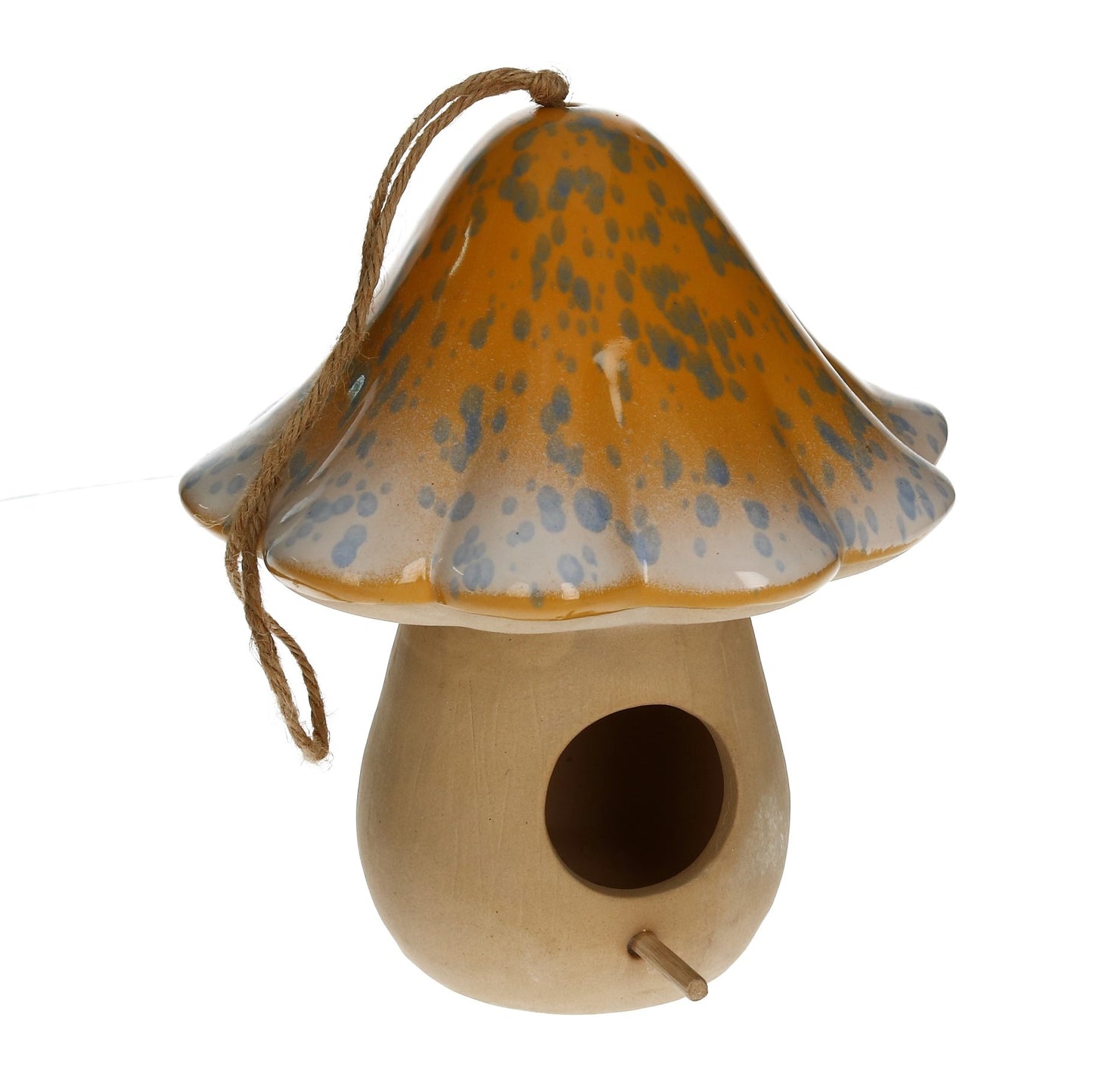 Keramik Vogelhaus Pilz 18 cm 2 Modelle