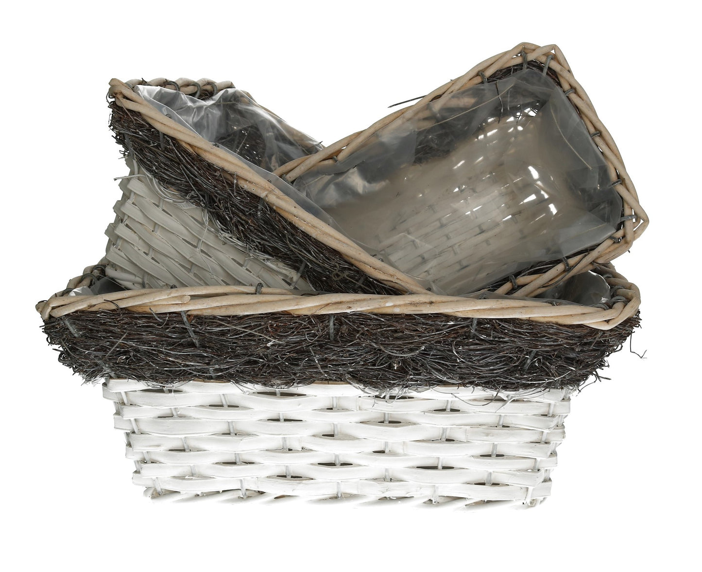 Korb rechteckig mehrfarbig 3er Set