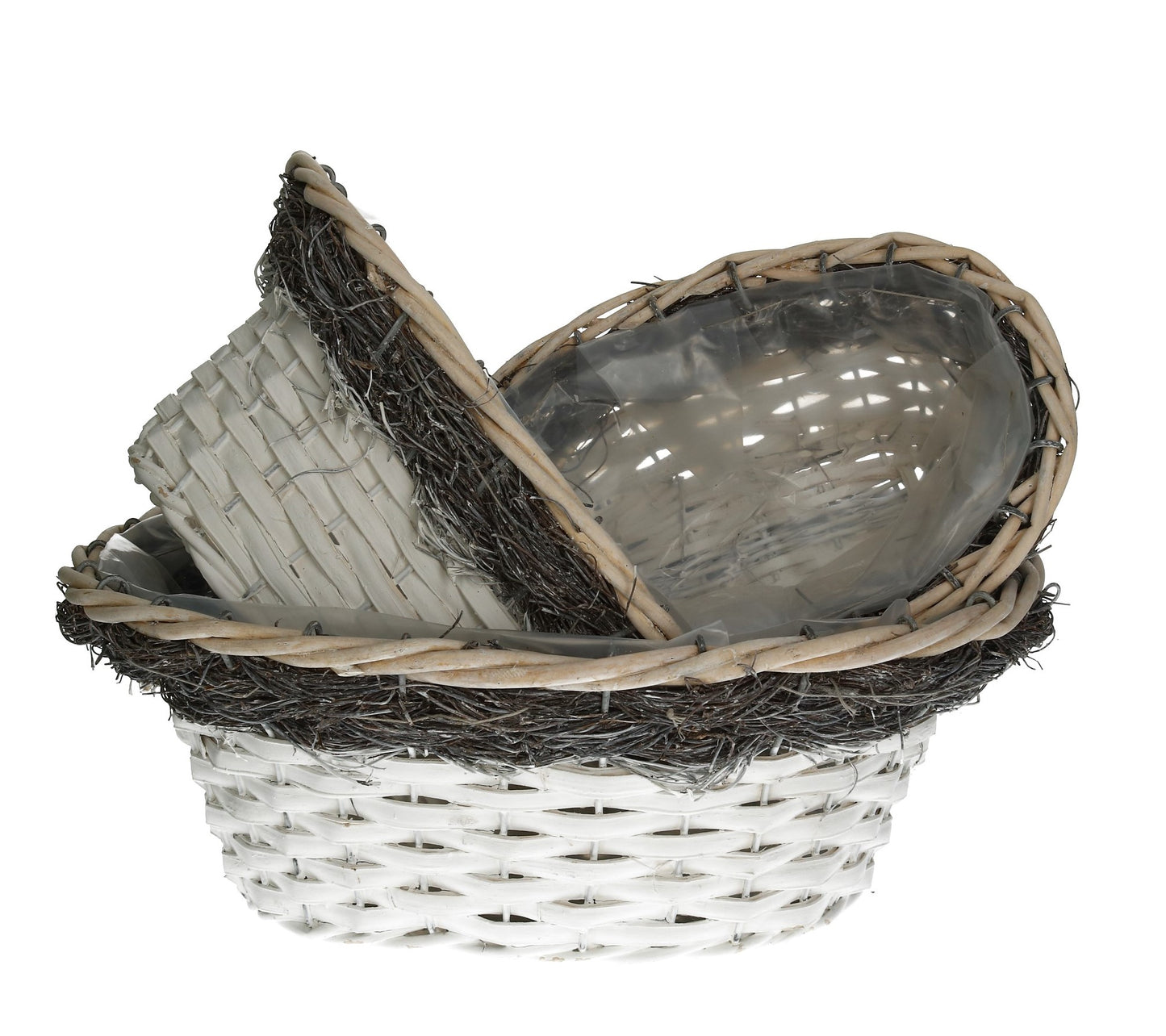 Korb oval mehrfarbig 3er Set