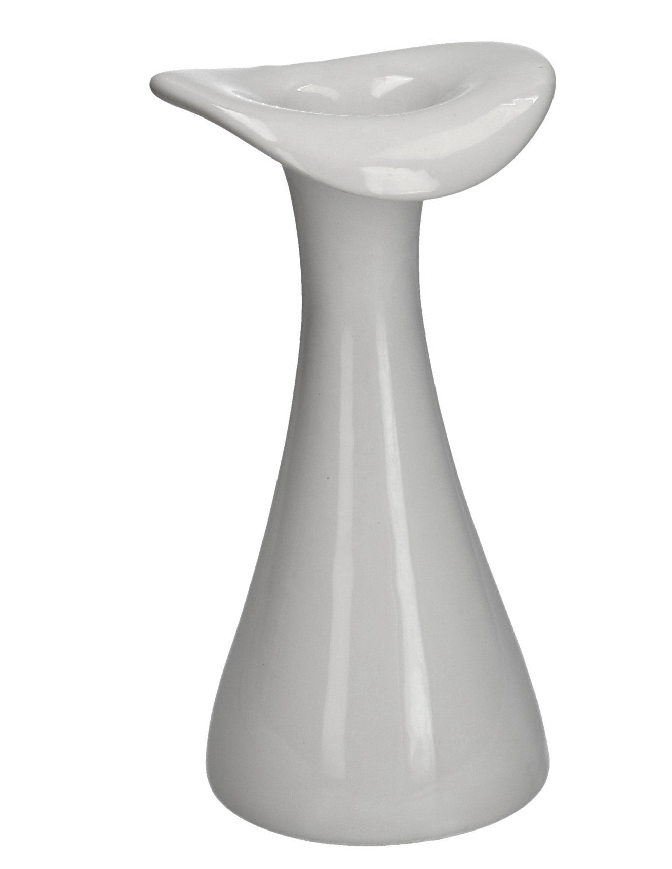 Vase glanz weiß 20x9,5 cm Keramik
