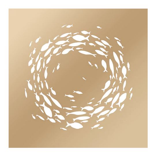 Bild "Fische" Metall gold