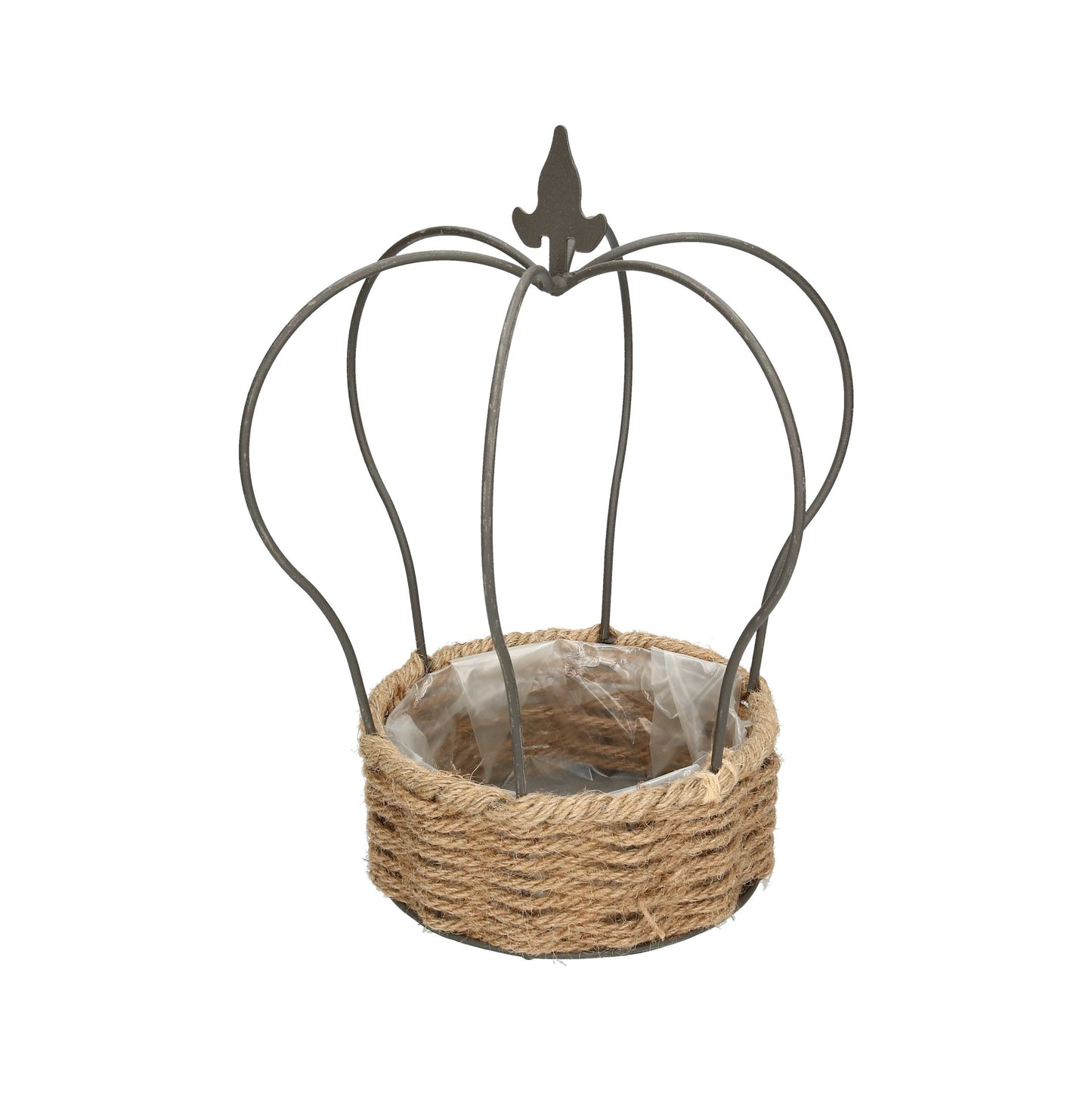 Korb Krone zum Bepflanzen natur 32x25 cm