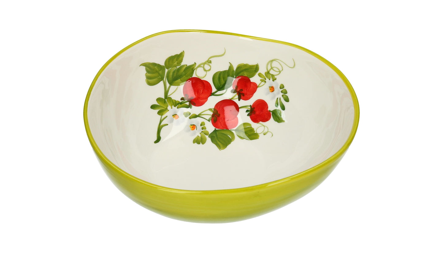 handgemalt Schale oval Erdbeere 23 cm