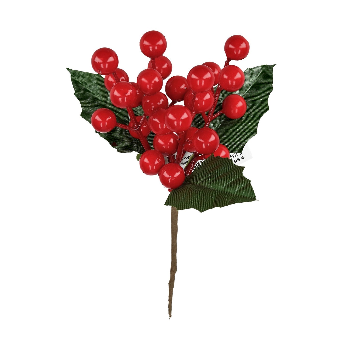Pick Beeren mit 3 Blätter rot 20 cm
