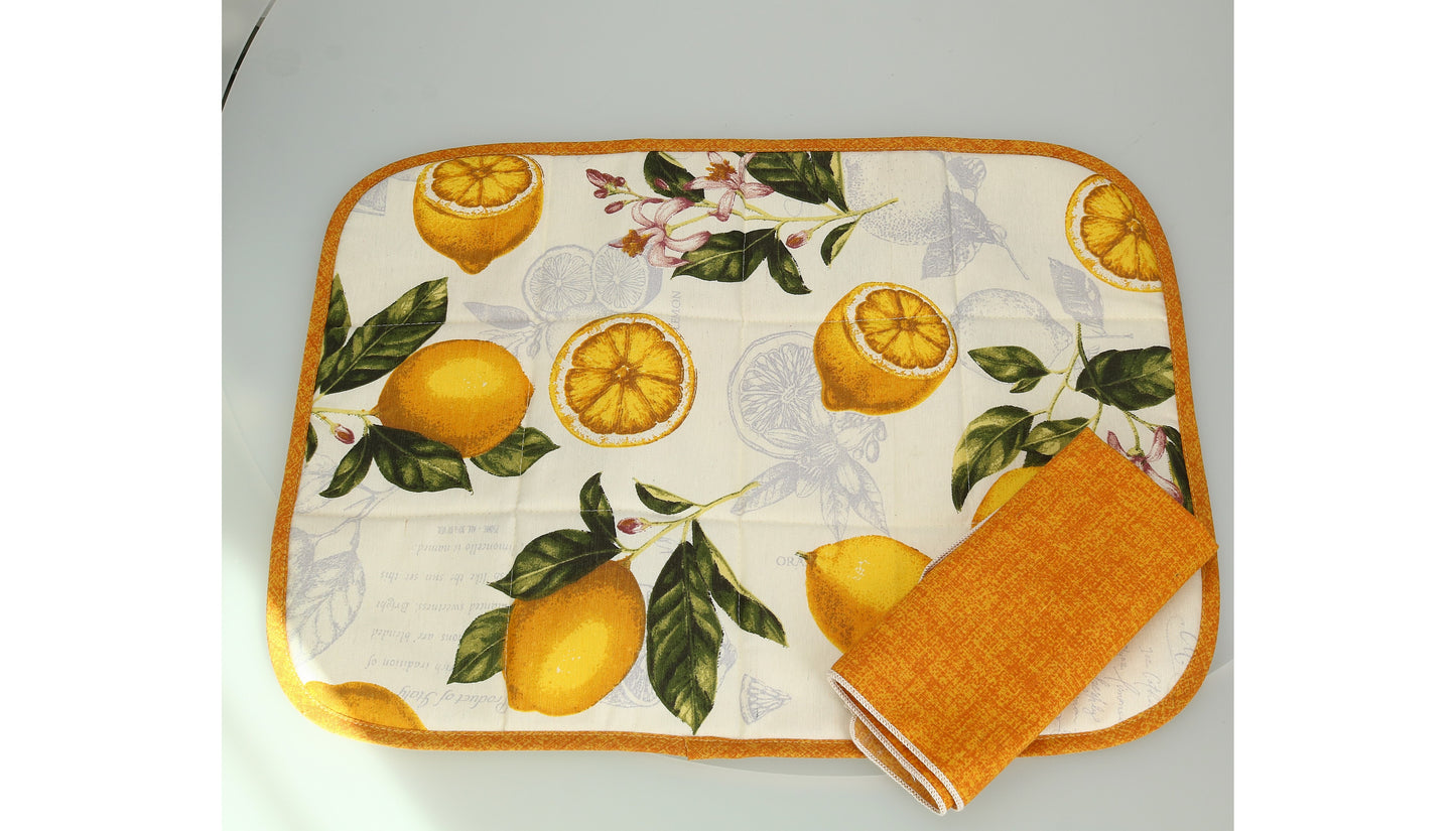 Untersetzer Zitrone mit Serviette 38x50 cm