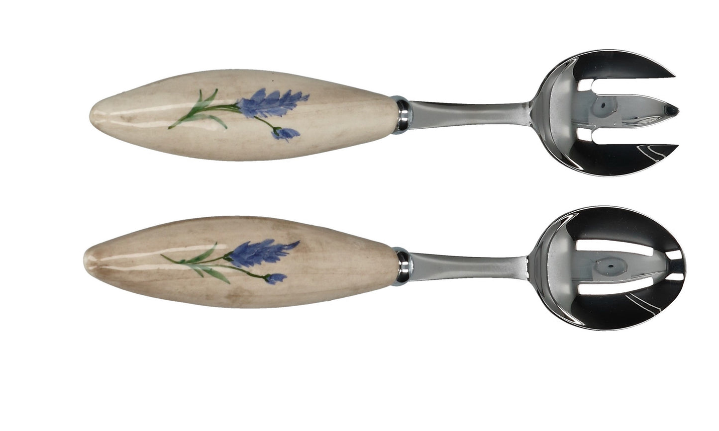 handgemalt Salatbesteck Lavendel