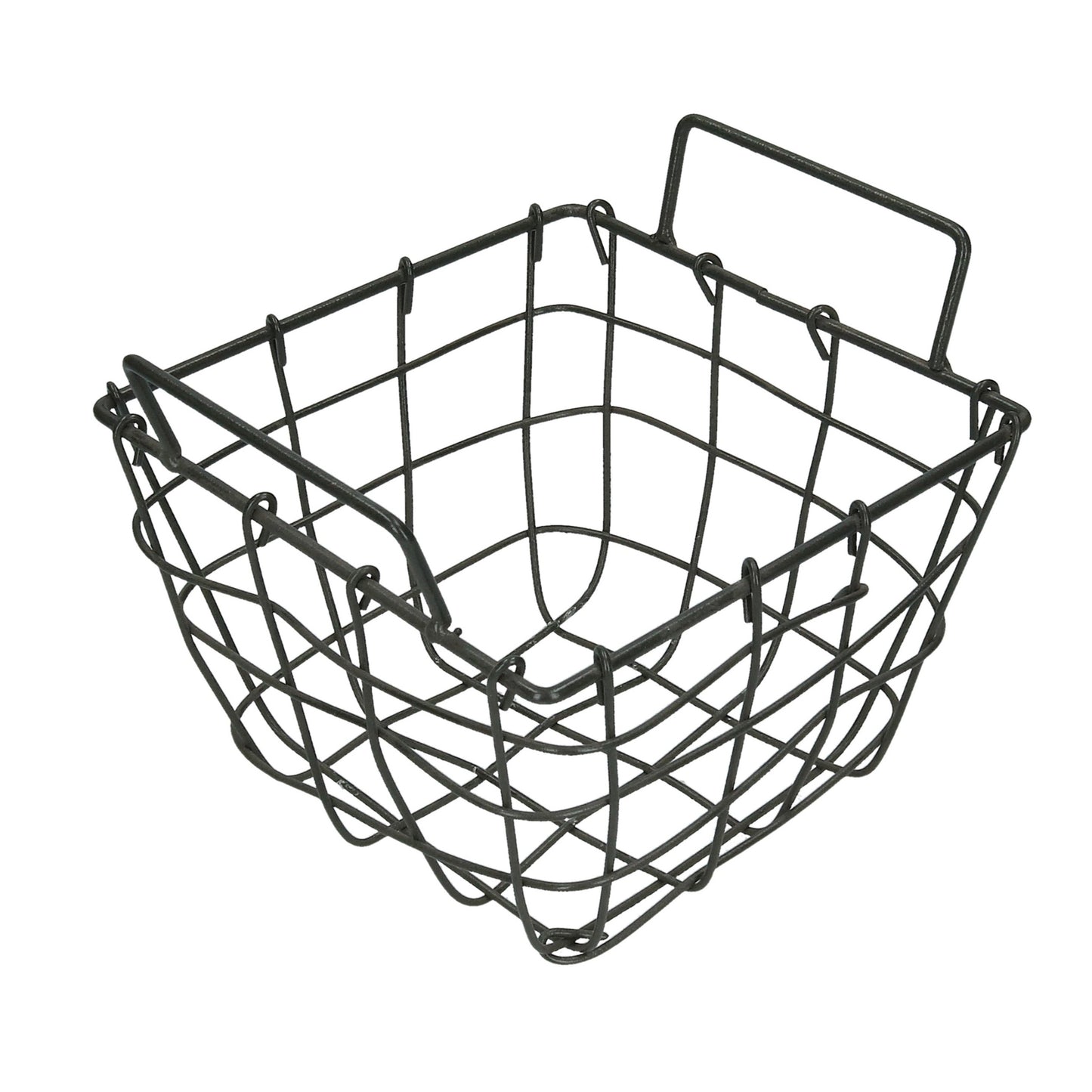 Korb eckig schwarz 19 cm Metall