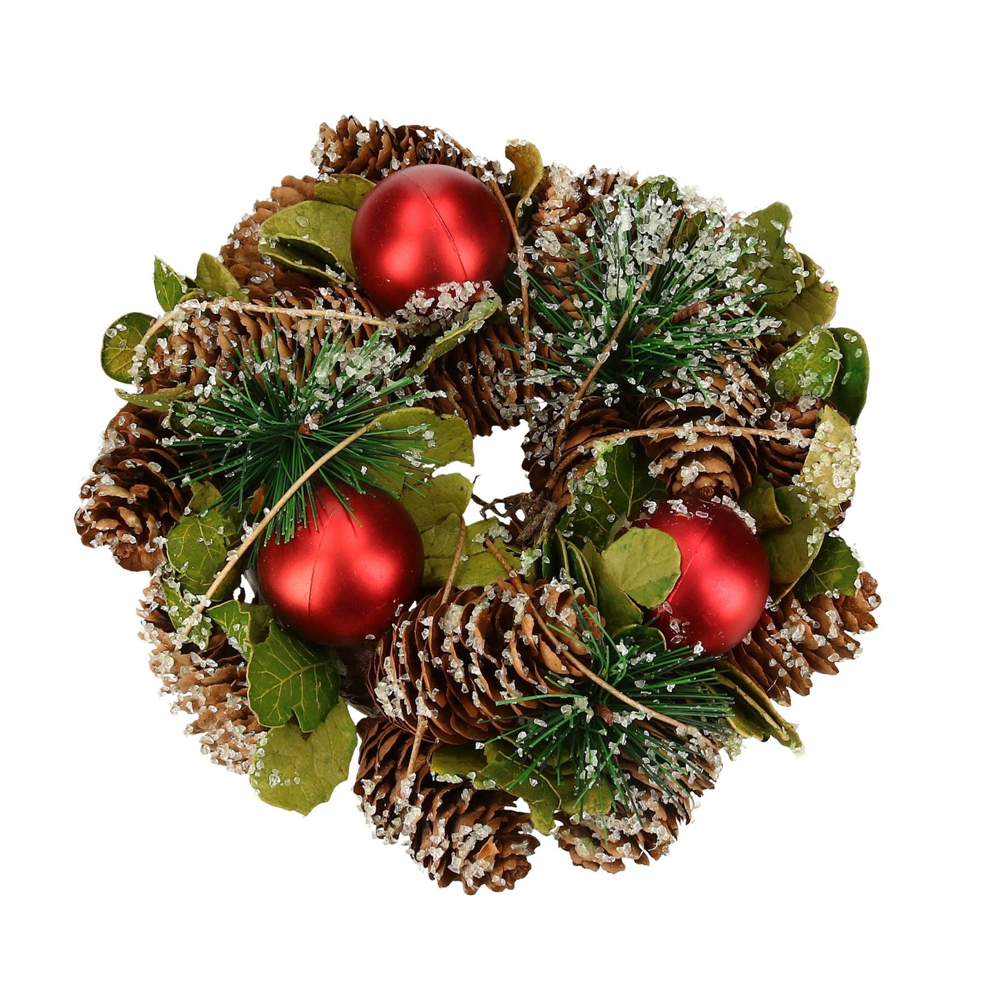 Kranz Zapfen und Kugel geeist 18 cm