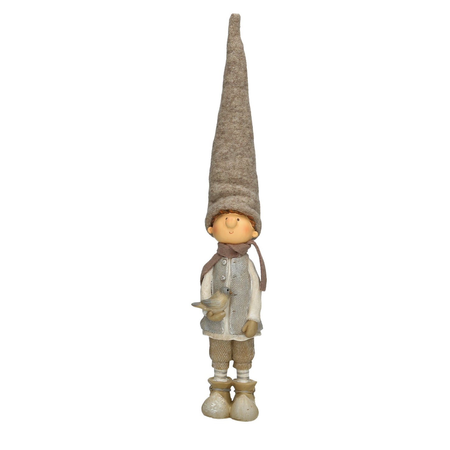 Figur Mädchen / Junge mit Vogel 35 cm