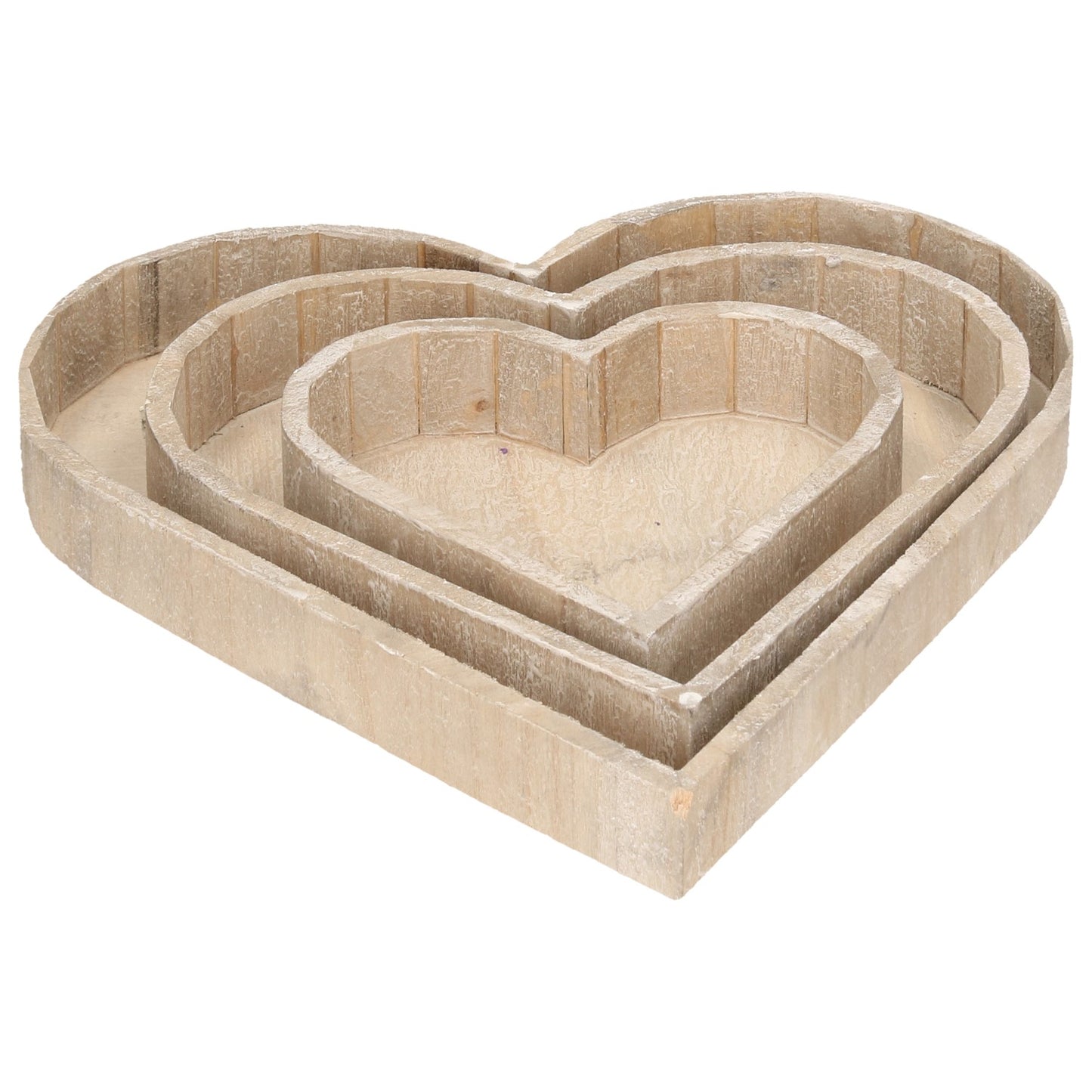 Holz Tablett Herz 3er Set