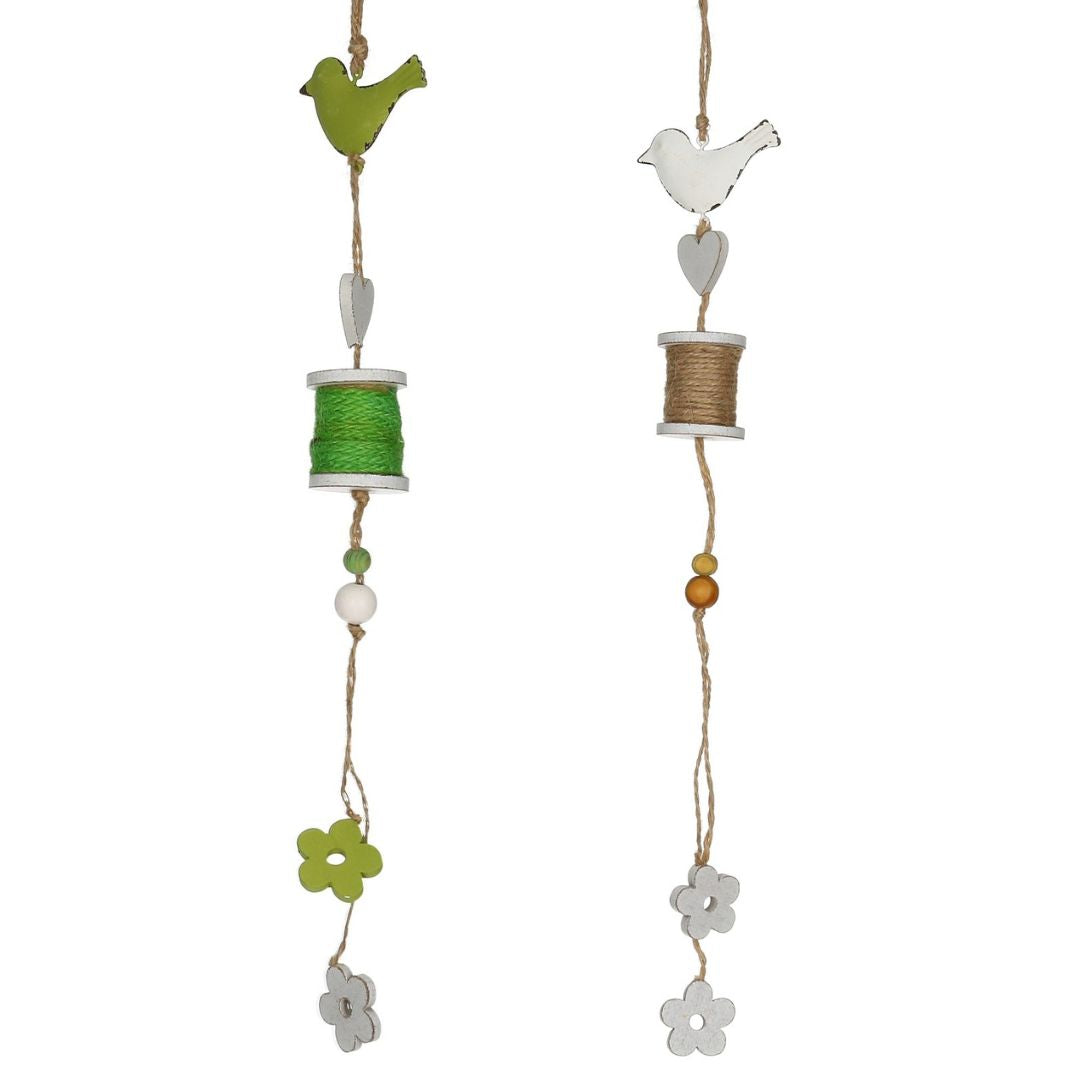 Hänger Vögel, Spule, Blumen Holz 2 Modelle