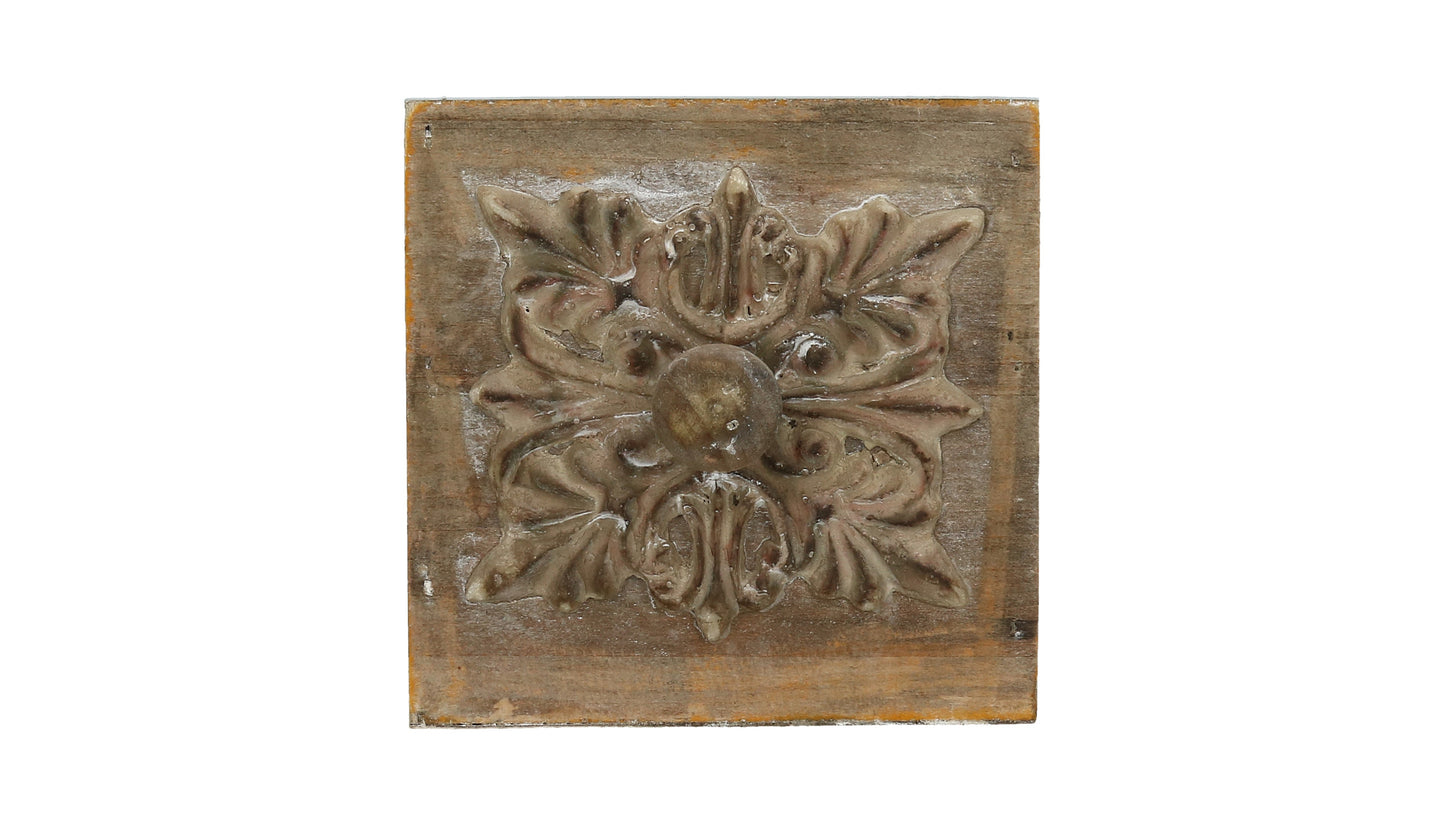 Holz Box Schublade mit Ornament natur