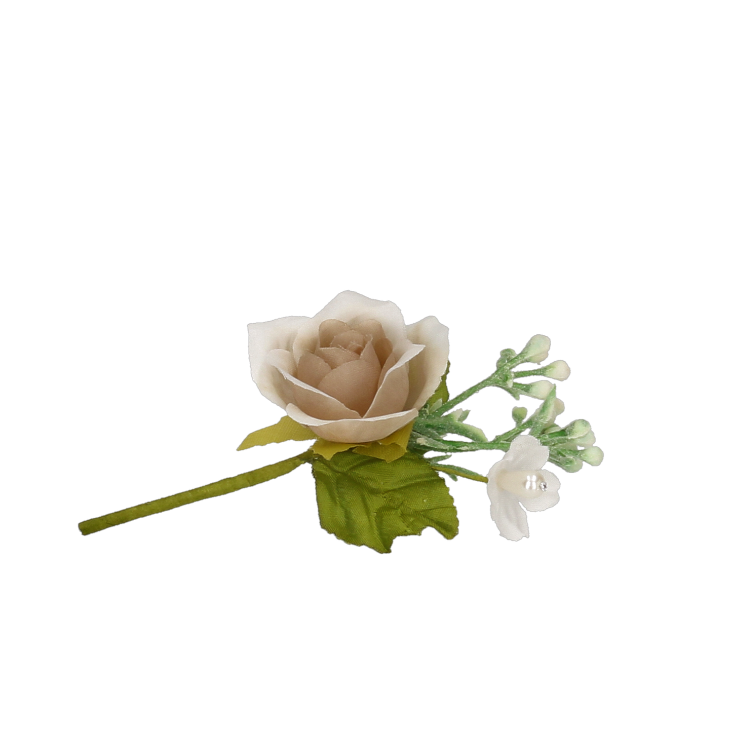 Aufleger Rose braun mit Perle