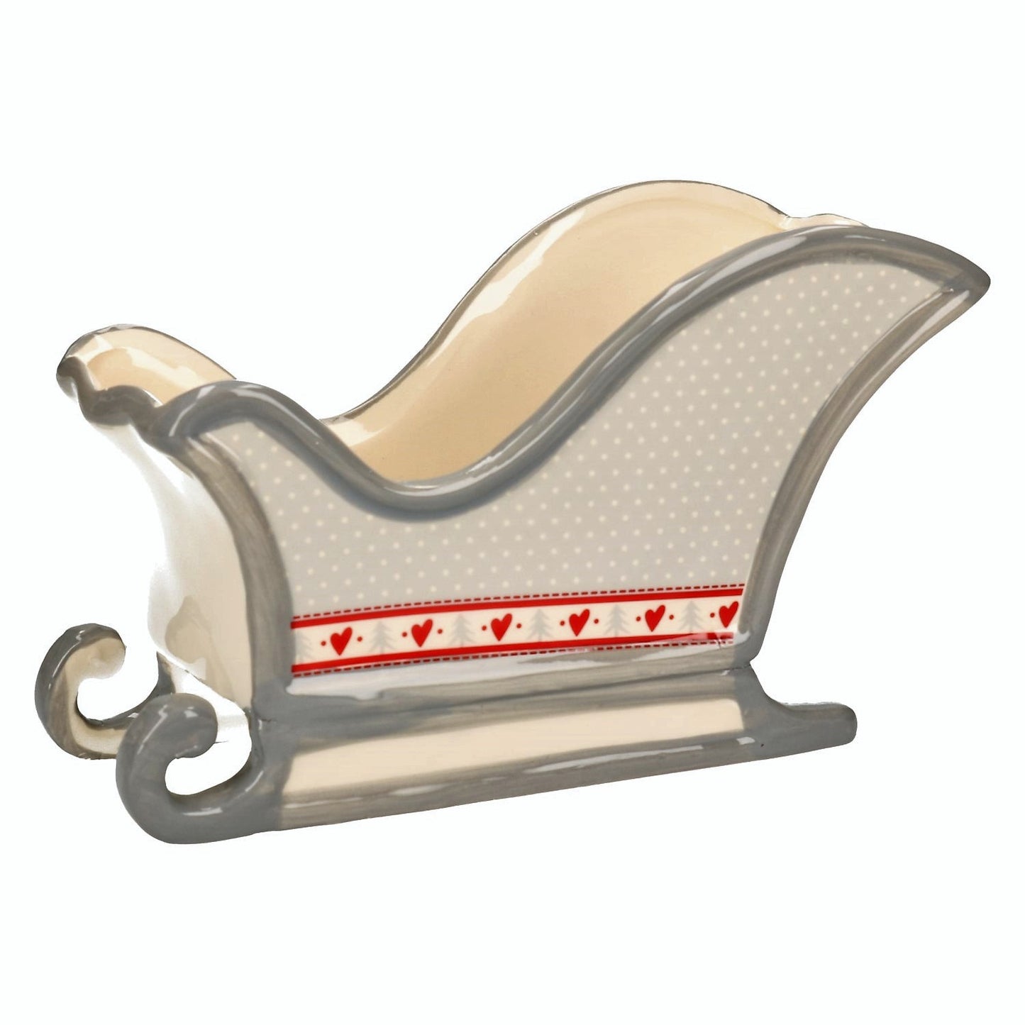 Keramik Schlitten Rentier