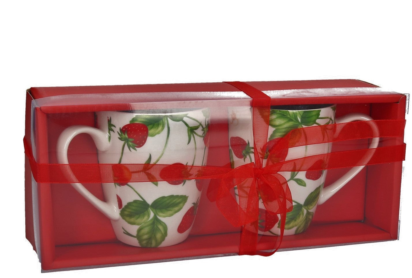 handgemalt Tasse Erdbeere 2er-Set
