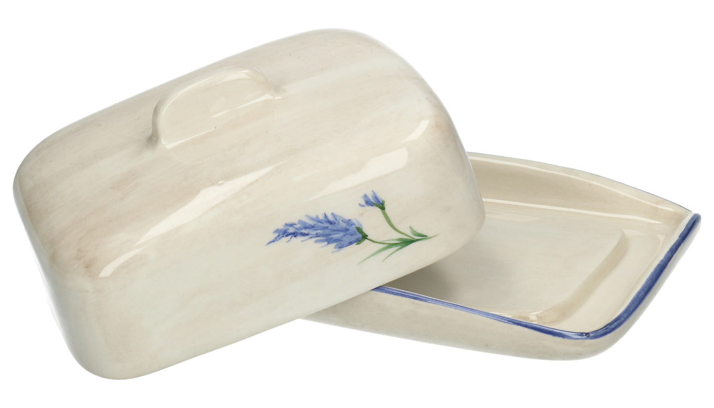 handgemalt Butterdose Lavendel