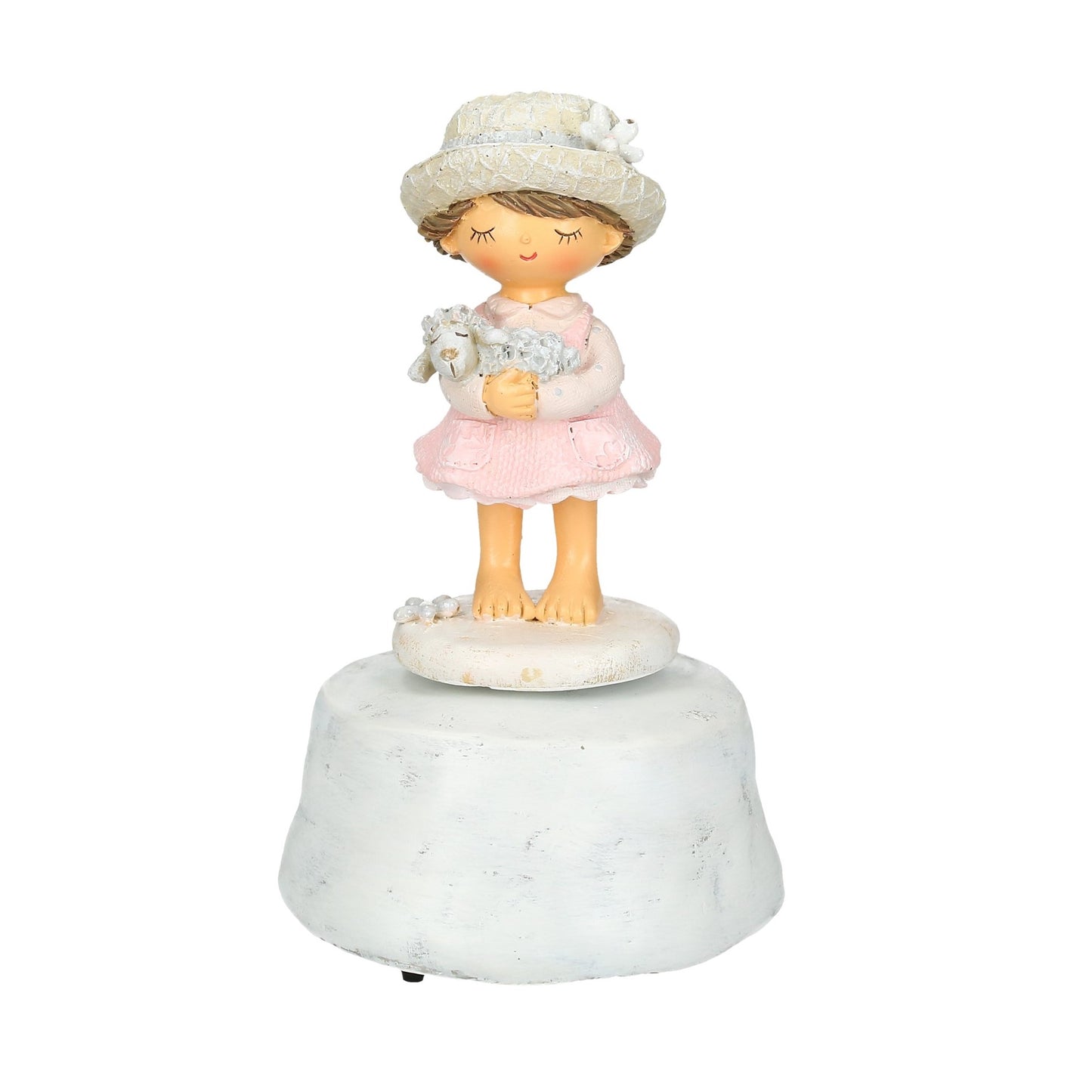 Figur Spieluhr Mädchen mit Schaf