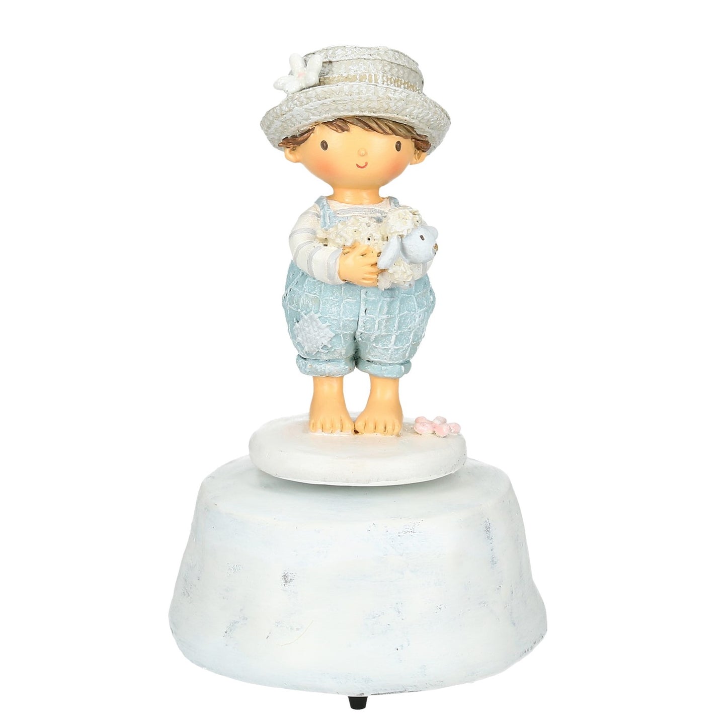 Figur Spieluhr Junge mit Schaf