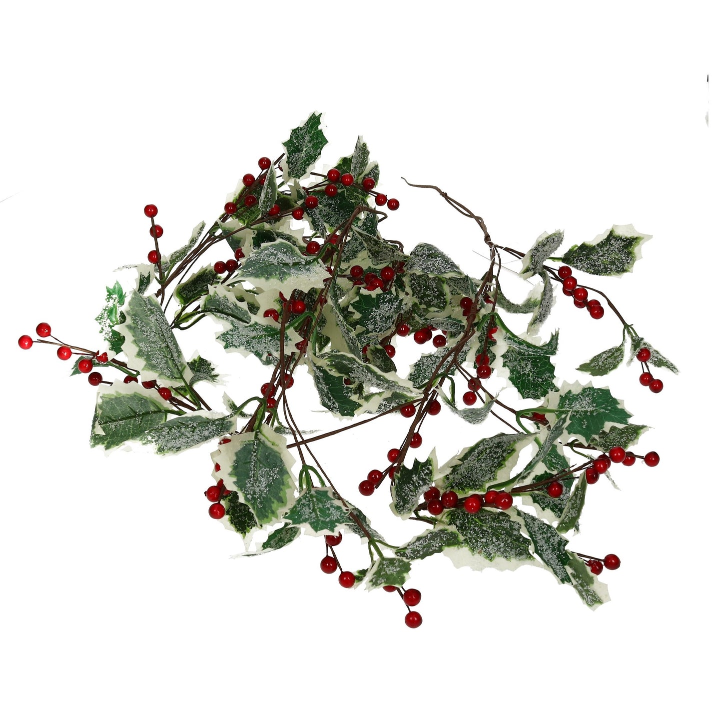Girlande Ilex grün weiß rot 150 cm
