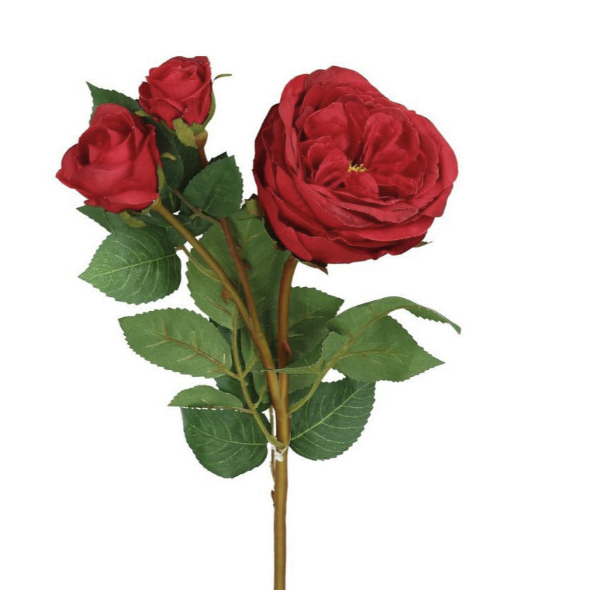 Blüte Rose groß 58 cm dunkelrot