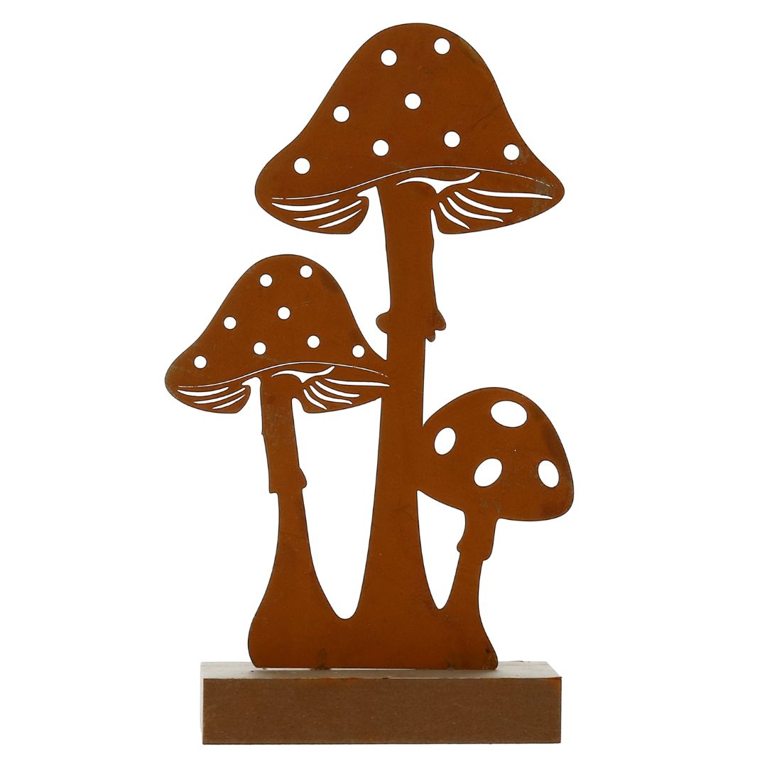 Figur Fliegenpilz Metall Rost 21 cm