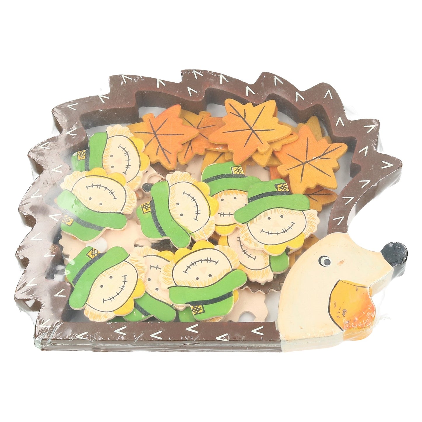 Figur Igel mit Kleinteilen 36 Stk Holz