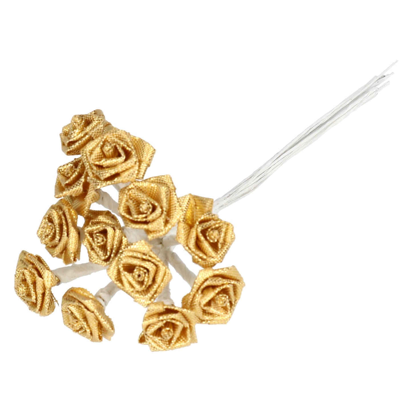 Blüte Wickelrose 12 Blüten gold 16 mm