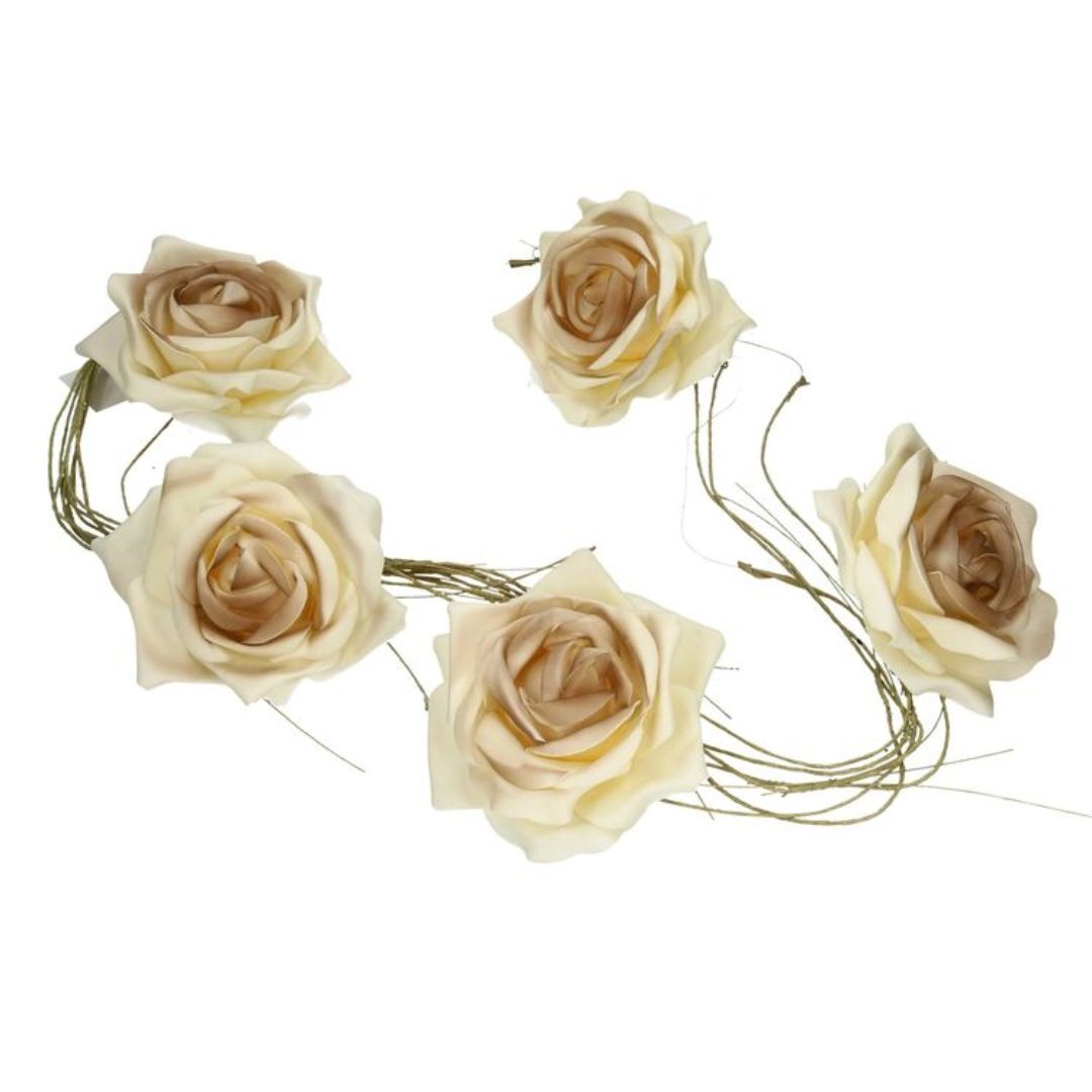 Girlande 5 Rosen 90 cm 3 Farben