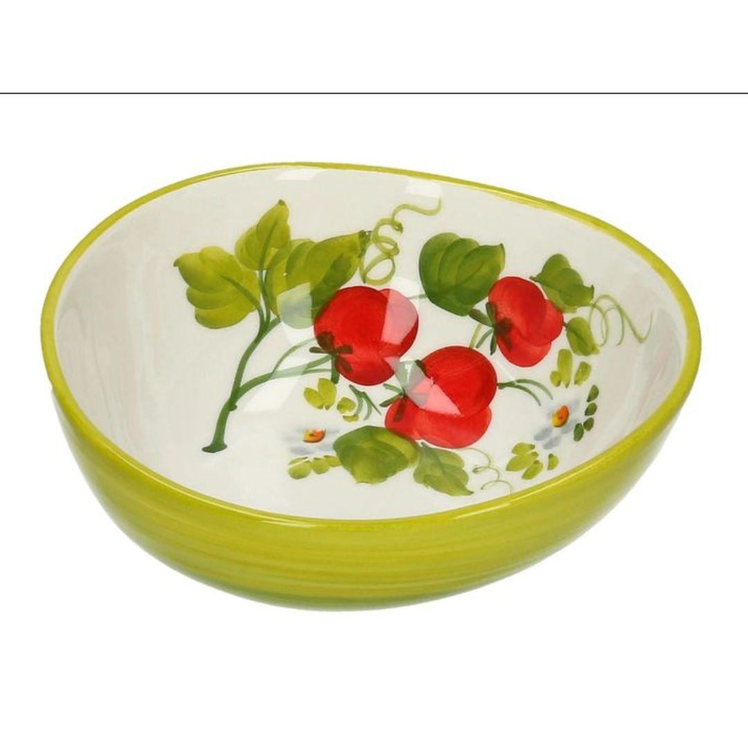 handgemalt Schale oval Erdbeere 13 cm