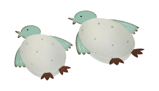 Vogelschale Metall 13x10,5x3,5cm
