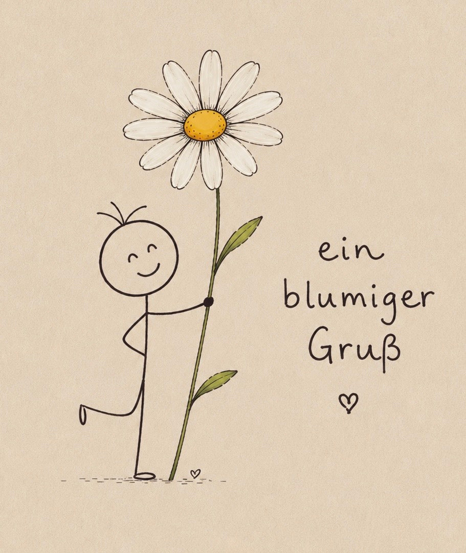 Bild Met.6x8 cm Marg.ein blumig. Gruß VE12
