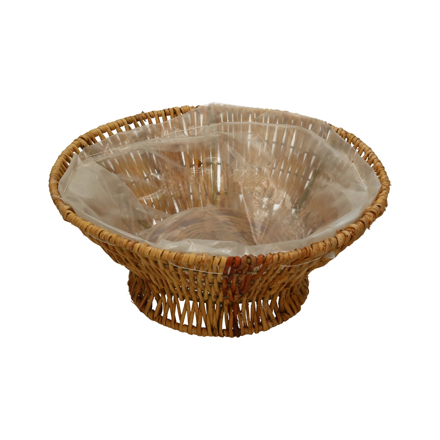 Korb Weide hell mit Folie 24 cm