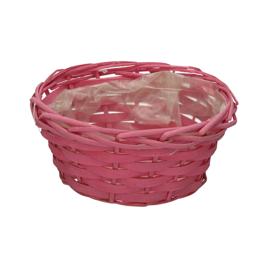Korb mit Folie rund flieder 20x9x15cm