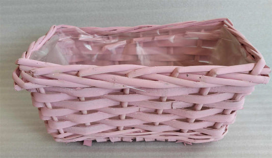 Korb rechteckig rosa 20x12x9 cm