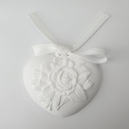 Herz Gips Rosen 7,5x6 cm