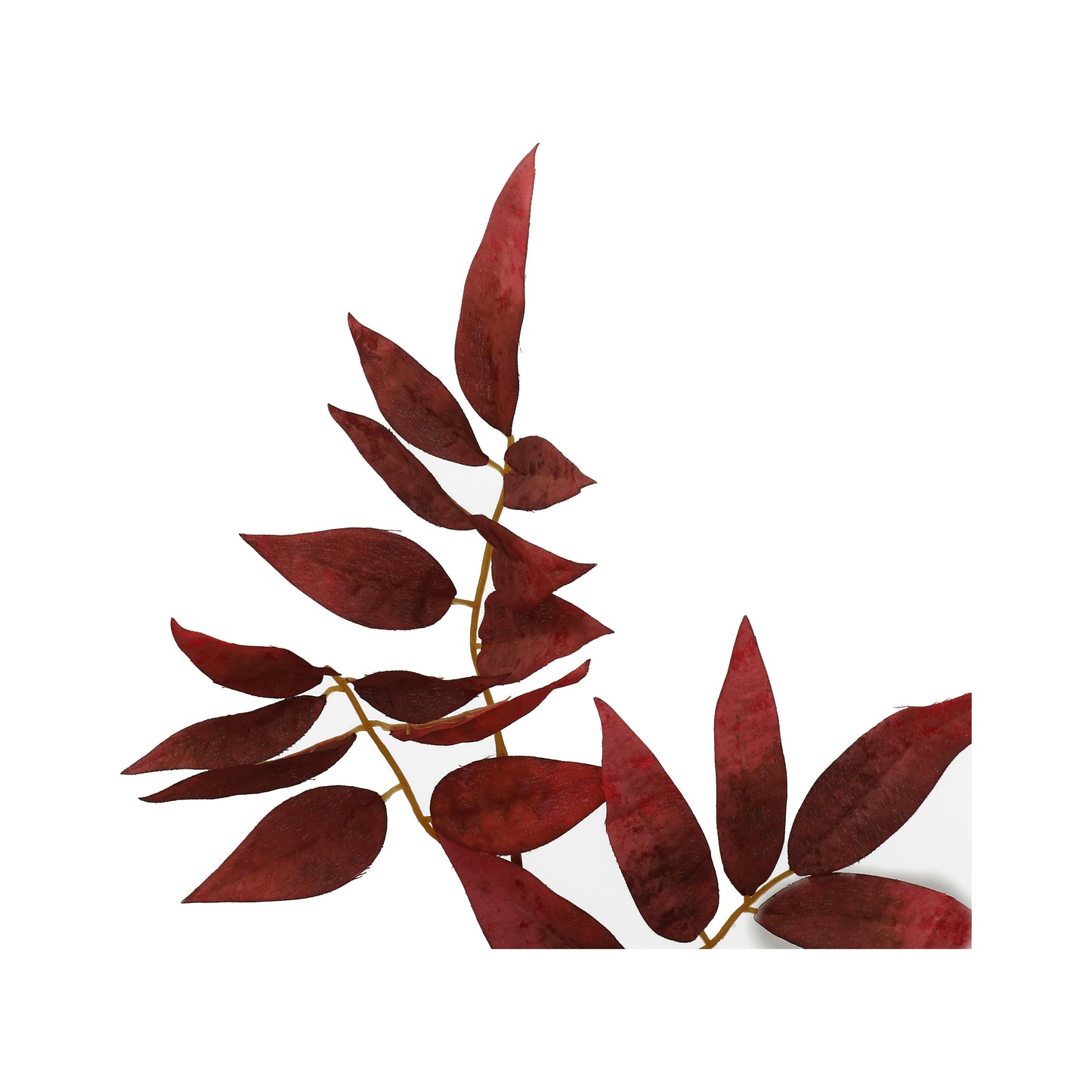Blattzweig bordo 90cm 10 teilig