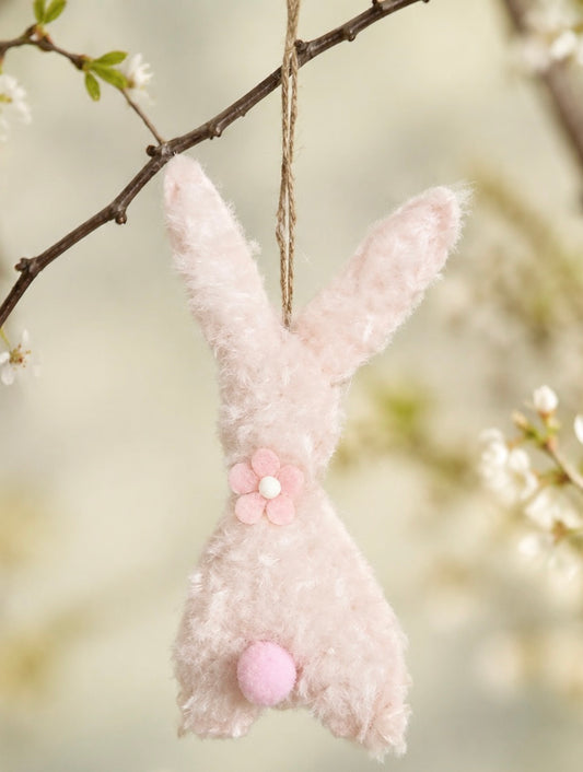 Hase Plüsch rosa 7,5x2x15 cm VE12