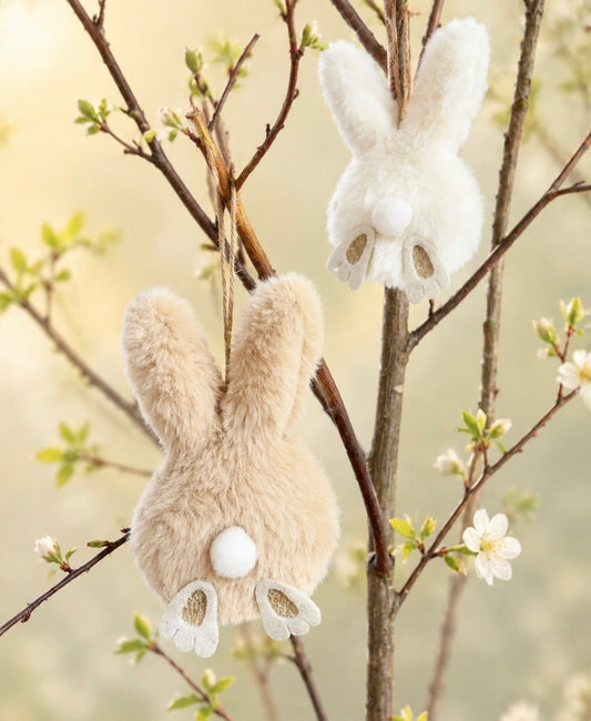 Hase Plüsch wß/braun sort 8x2,5x13 VE 12