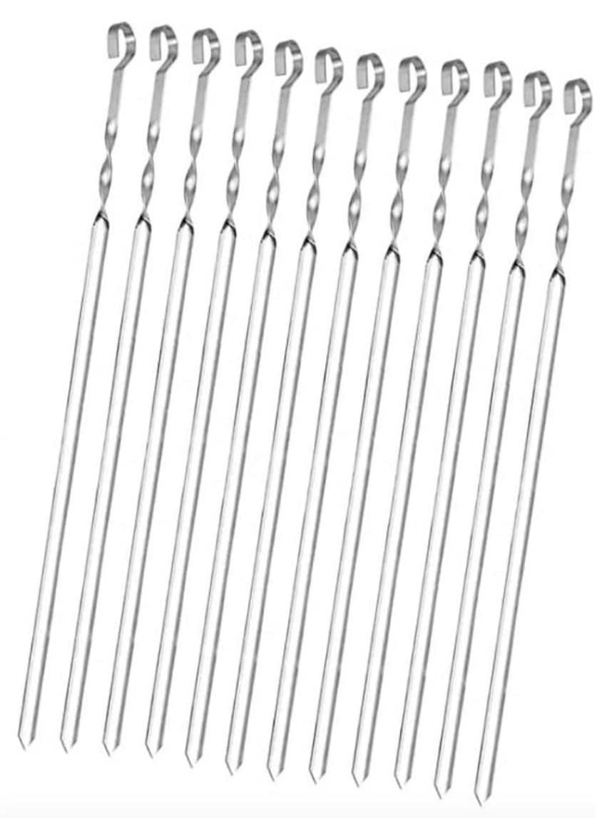 Grillspieße aus Edelstahl (35 cm, 12 St./Tasche)
