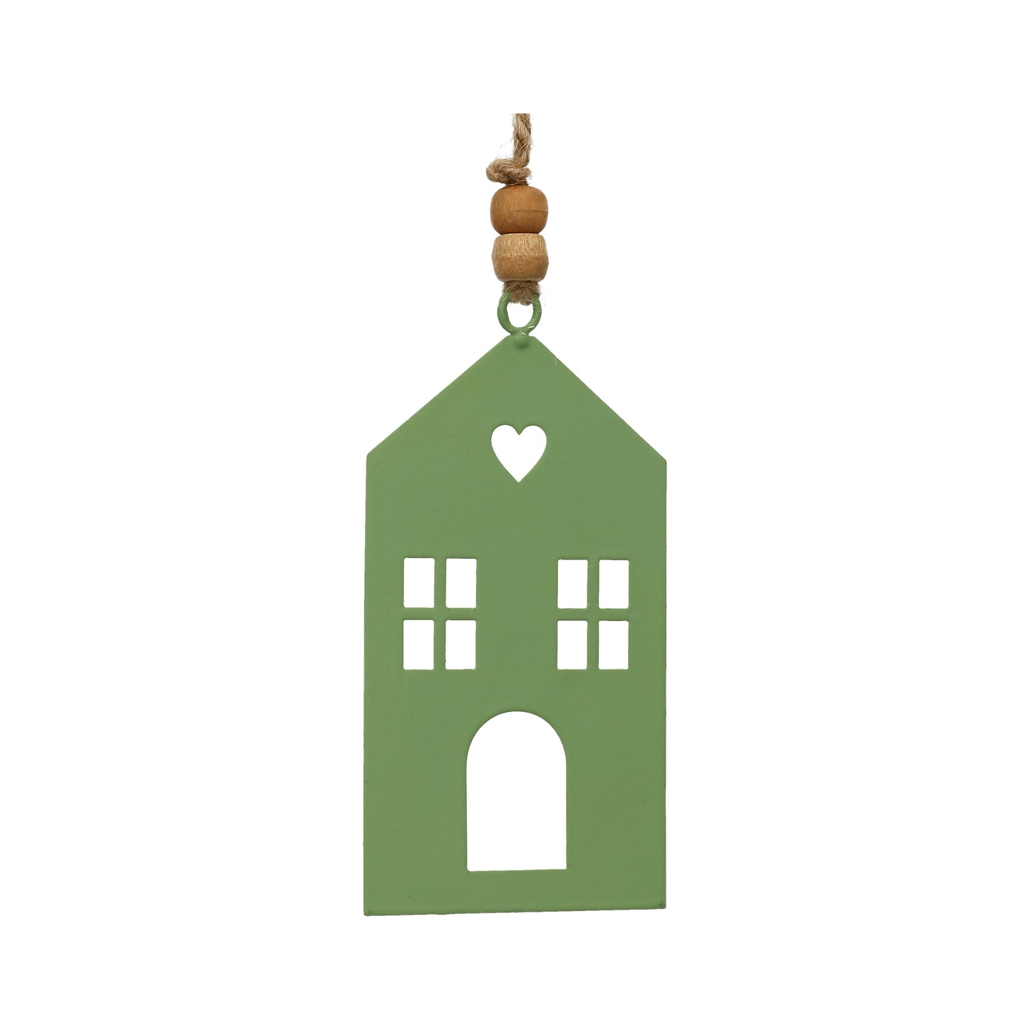 Haus Metall oliv 7x 12 cm