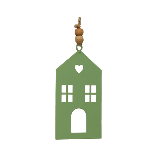 Haus Metall oliv 7x 12 cm