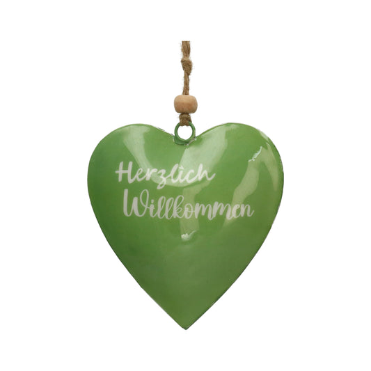 Herz Metall oliv10x10 cm