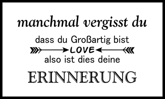 Bild "Manchmal vergisst..."