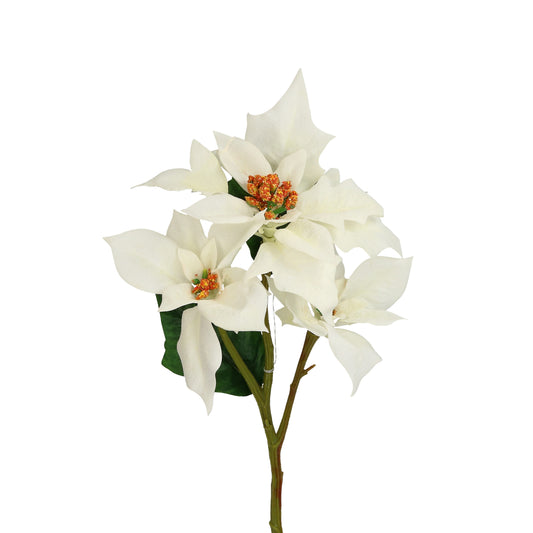 Blüte Poinsettia weiß 47 cm