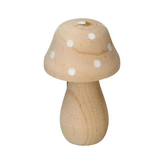 Figur Fliegenpilz Holz natur 12 cm