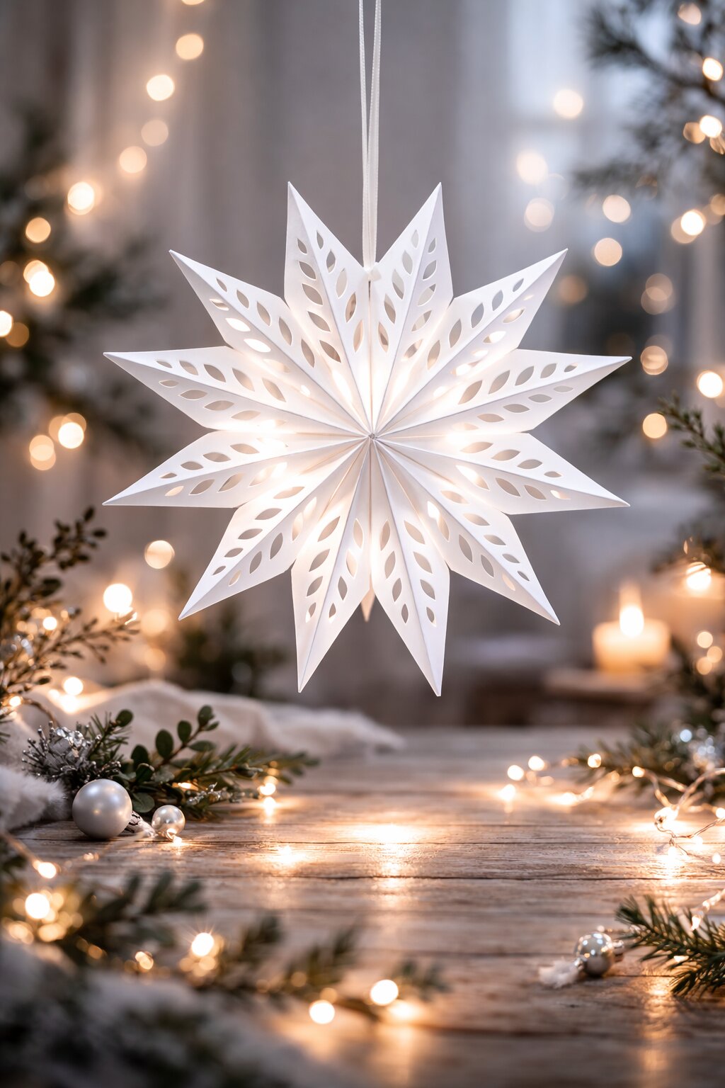 Weihnachtsstern für außen weiß 20 cm VE 6