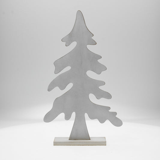 Figur Baum weiß/shabby Holz 41 cm