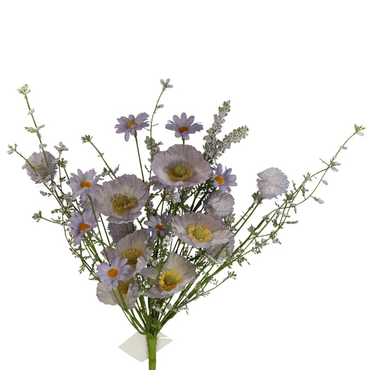 Strauß mit verschiedenen Blüten blau 50 cm
